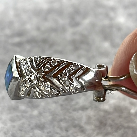 Opal & Sterling Earrings - Picture 3 of 5